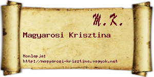 Magyarosi Krisztina névjegykártya