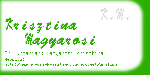 krisztina magyarosi business card